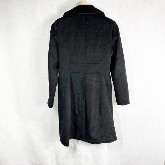 Sam Edelman Wool Blend Double Breasted Black Coat Jacket size 2 - Picture 2 of 7